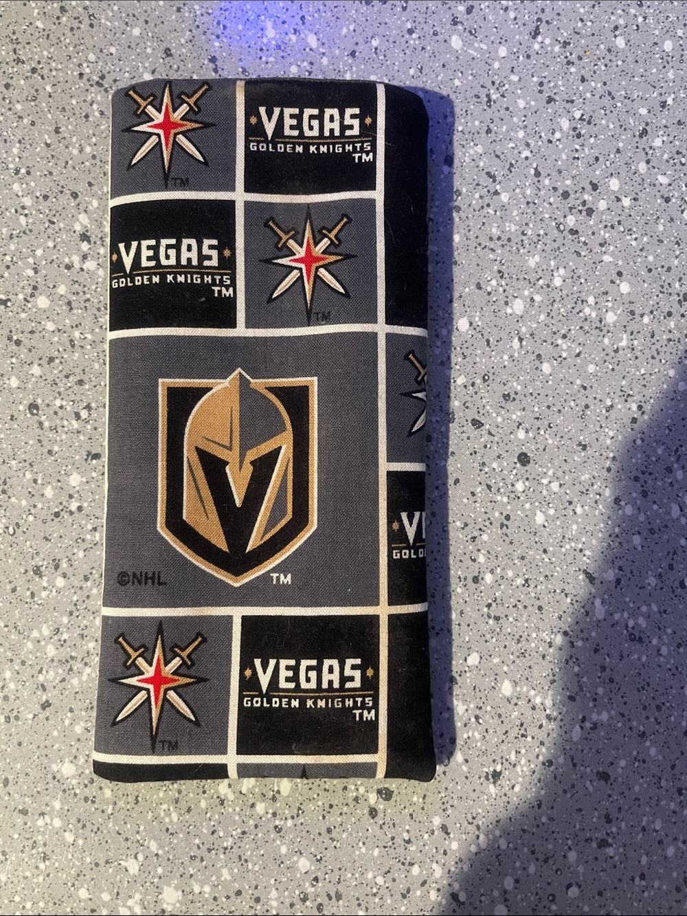 Vegas Golden Knights Logo Eyewear/Sunglass Pouch in Black and Gold